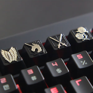 Customize keycaps(4pcs) for mechanical keyboard - Attack on Titan
