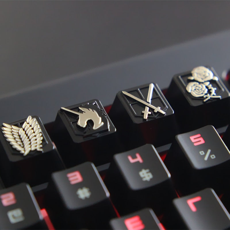 Customize keycaps(4pcs) for mechanical keyboard - Attack on Titan